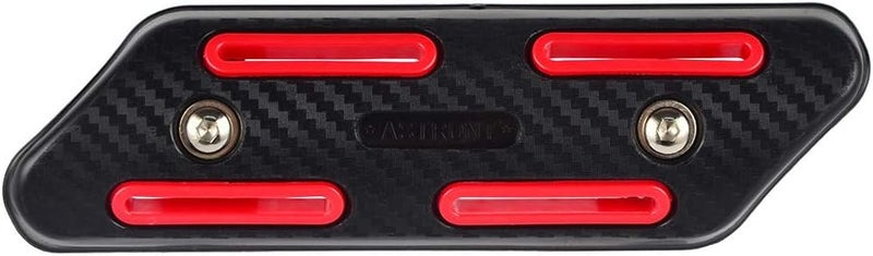 NICECNC Universal Red 4 STROKE Exhaust Heat Protector Shield Compatible with Honda CRF250 CRF450 CRFX250 CRFX450,Compatible Suzuki RMZ250 RMZ400 RMZ450 RMX250 RMX400 RMX450 DRZ250 DRZ400 See Fitment - Image 4